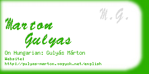 marton gulyas business card