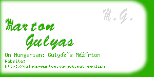marton gulyas business card